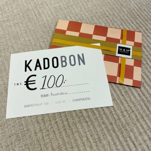 Kadobon 100 euro Homme&Home